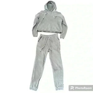 Aerie Set Women’s Ribbed Love corded Sage Matching Set Size Small medium